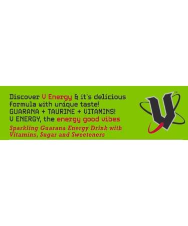 V Energy Sparkling Guarana Energy Drink - 24 x 250ml Cans - Made with Vitamins Sugar and Sweeteners - Energy Drink with Guarana and Caffeine - Contains B Vitamins - Repair and Revitalise Your Body - Buy Online on GoSupps.com