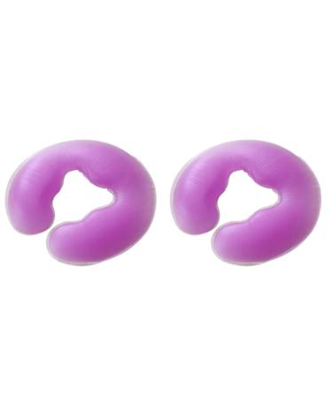 Healeved Beauty Pillow Soft Pillows 2 pcs Cushion U-Shaped Pad Face Spa Silicone Sleeping Purple Salon Cradle Parlors Body U Lying for Shaped Hole Massage Relax Pillow Beauty Soft Pillows Purplex2pcs mediumx2pcs