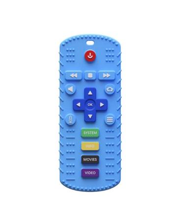 Veewon Baby Teething Toys Pressable Remote Control Shape Teething Toys Boys Girls Baby Chew Toys (Blue)