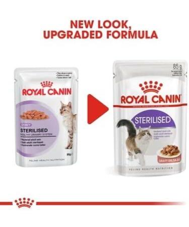 Royal Canin Sterilised Adult In Gravy Wet Cat Food 85g (Pack of 48) - Buy Online on GoSupps.com