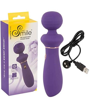 Sweet Smile Rechargeable Power Wand Massager Purple One Size