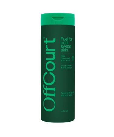 OffCourt Sulfate-Free Body Wash for Men & Women - Non-Drying Exfoliator with Glycolic & Lactic Acids Leaves Skin Fresh & Smooth with Fig Leaves and White Musk Scent 14 Fl. Oz (Pack of 1) Fig Leaves + White Musk 14 Fl Oz (P