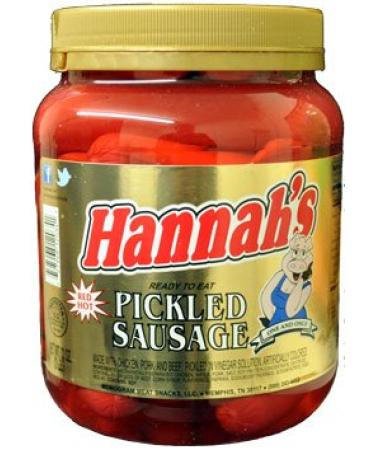 Hannah's Pickled Sausage 32oz. (1 JAR)