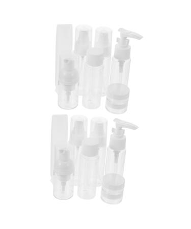 MAGICLULU 2 Sets Bottle Set Travel Foaming Bottle Mini Plastic Travel Bottle Travel Sub Bottle Travel Toiletry Makeup Travel Containers Small Toiletry Bottle Lotion Cream Bottle Pe White