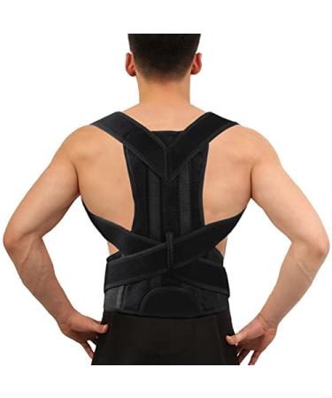 Brace Support Back Shoulder Straightener Belt Corset Upper Back Pain Relief Posture Corrector Strap Cervical Spine Belt (Color : Light Grey Size : XL) vision Black S - Buy Online on GoSupps.com