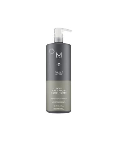 Paul Mitchell MITCH Double Hitter 2-in-1 Shampoo & Conditioner for Men, For All Hair Types 33.8 Fl Oz (Pack of 1)