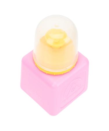 Ipetboom 1pc Squeeze Bottle Makeup Remover Bottle Nail Polish Remover Bottle Nail Color Remover Dispenser Nail Polish Dispenser Pump Nail Alcohol Supplies Pink Liquid Plastic Abs 10x5.3cm Pink