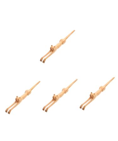 Beavorty 4 pieces scratches anti-itching massage device back massager made of wooden neck massage devices Family gifts massage devices for the neck back scratches wooden body scraper man man