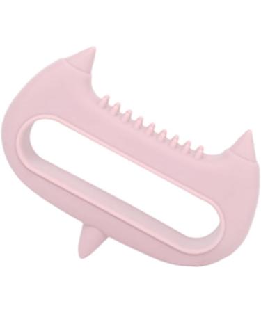 Magiclulu 2-in-1 Acupuncture Hand Massager & Scalp Tool - Silicone Head Massage & Peeling Brush in Pink - Buy Online on GoSupps.com