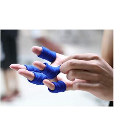 WOIWO 10 Pcs Blue Finger Sleeves - Premium Sports Elastic Support for Volleyball Basketball Badminton Baseball Tennis & Gym - International Shipping Available - Buy Online on GoSupps.com