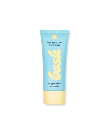 Bask Suncare SPF 40 Daily Invisible Gel Face Sunscreen - Broad Spectrum Protection, Fragrance Free, Makeup Primer, Hydrating, Lightweight & Non-Greasy, Dermatologist Recommended, 1.7 fl oz 1.7 Fl Oz (Pack of 1)