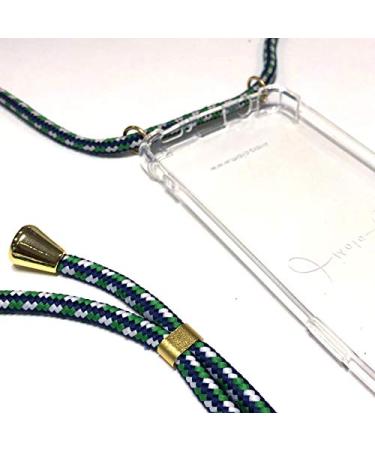 Mala White Green and Blue for Huawei Mate 20 X | The mobile phone collar with interchangeable cords according to your wishes