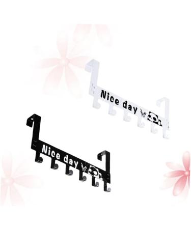 Cabilock 2pcs Metal Clothing Rack Coat Rack Door Hanger Door Hooks Coat Hanger Hanging Door Household 36X18CM As Shown - Buy Online on GoSupps.com