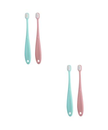 Minkissy 4 piece toothbrush toothbrush Childrens toothbrush toothbrush Mundhygiene Children's razor Integration tooth carrier tooth cleaning brush milk teeth handle newborn pp