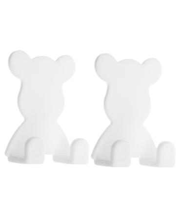 Amosfun 2st wall hooks for razor holder Backpack hooks clothes hooks men shaving stand brush holders razor tool holder storage holder for razor man storage accessories plastic