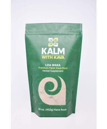 Kalm with Kava Loa Waka Traditional Grind (16 oz.) 16 Ounce (Pack of 1)