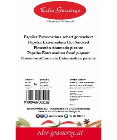 Eder Gew rze - Spicy smoked Extremadura Paprika - 1 kg - Buy Online on GoSupps.com