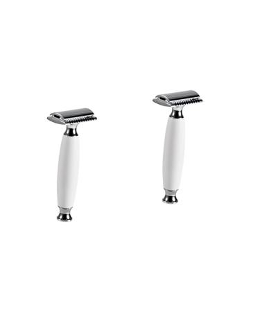 FOMIYES 2pcs Shaving Razor Double Edge
