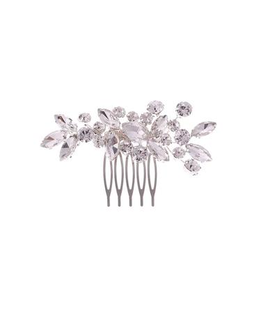 Norhogo Bride Wedding Hair Jewelry | Crystal Flower Headdress & Accessories for Women and Girls (Silver) - International Shipping Available - Buy Online on GoSupps.com