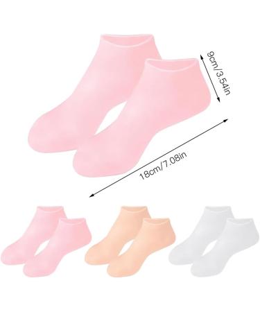 NAVESO Moisturising Socks 3 Pairs Silicone Socks for Moisturising Feet Silicone Moisturising Foot Socks Women Foot Spa Pedicure Silicone Socks Soft Gel Heel Socks for Women Dry Cracked Feet - Buy Online on GoSupps.com