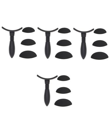 Beatifufu 4 Sets Eye Shadow Stamp Makeup Eyeshadow Makeup Cosmetic Eyeshadow Tool Eye Makeup Stamp Household 6.5x5cmx4pcs Blackx4pcs