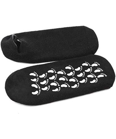 Moisturizing Gel Spa Socks for Foot Care - 2-Pack Black | Repair Dry Cracked Skin & Protect Heels - Buy Online on GoSupps.com