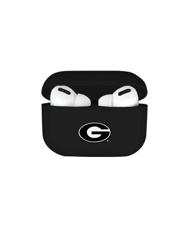 OTM Essentials Officially Licensed University of Georgia Bulldogs Earbuds Case - Black - Compatible with AirPods PRO