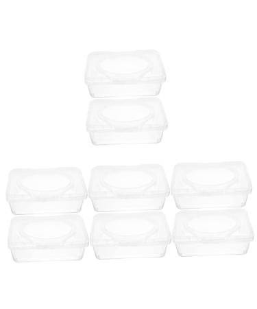 Hoement wet wipes holder one-way towels 8 pieces of baby cloths Box transparent disposable plastic box container baby accessories organizer transparentx4st 19.5x12.5x7.5cmx4pcs