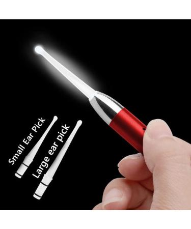 TKFDC LED Flash Light Ear Wax Pickers Remover Curette Earpick Tweezers Ear Spoon 1 D - Buy Online on GoSupps.com