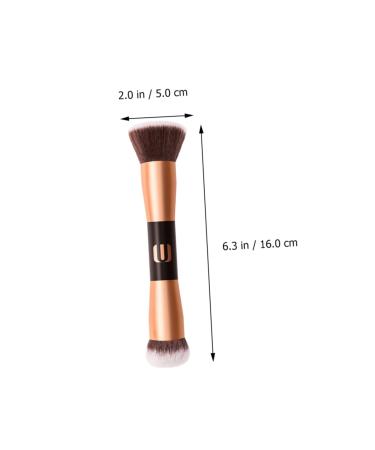 Shop Housoutil Double-Ended Makeup Brush - Flat Top Foundation & Contour Brush for Mineral Makeup | Premium Quality Cosmetics Tool - Buy Online on GoSupps.com