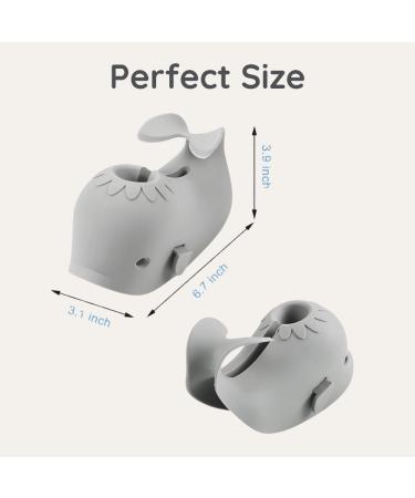 Pandaear Faucet Extension for Kids - Whale Tap Attachment for Easy Hand Washing | Baby & Toddler Water Accessory in Gray - Buy Online on GoSupps.com