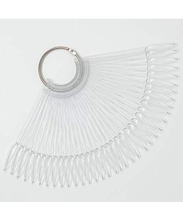 Tip Fan Stiletto Transparent Clear | 36 Presentation Nail Tips with Metal Ring | NAILFUN Nail Art Display - Buy Online on GoSupps.com