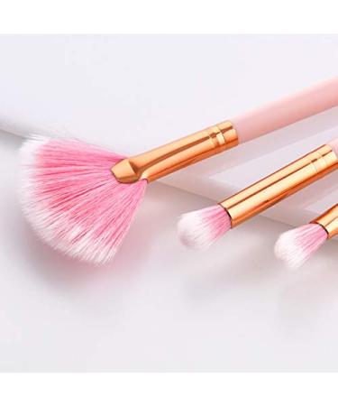 ARALOR 10-Piece Pink Wood Handle Makeup Brush Set with Soft Nylon Bristles - Kabuki Brushes for Eyeshadow, Eyeliner, Blush, and More - Buy Online on GoSupps.com