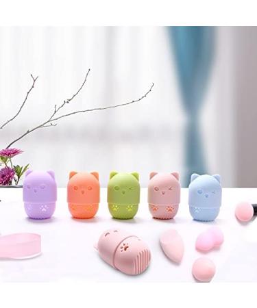 Makeup Sponge Makeup sponge holders Cosmetic Sponge puff Storage Box Portable travel washable Environmentally Silicone Makeup tool accessories Makeup Sponge Holder(Deep orange) - Buy Online on GoSupps.com