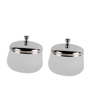 2 pi ces Verres Mat pour Dissolvant Vernis Ongles Coupes Rondes Cristal pour Nettoyage Ongles Portable et Mat riau Givr l gant