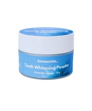 Snowsmile Teeth Whitening Peroxide Free Powder Dentist-Approved & Enamel-Safe | 6 Month Supply | Removes Tea Coffee Wine & Smoking Stains | Non-Sensitive Safe Formula | Spearmint Flavour