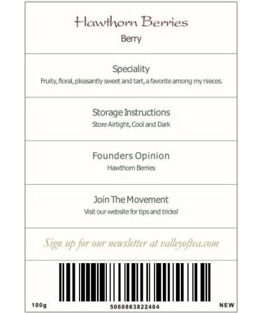 Hawthorn Berry Organic Whole Juicy - Hawthorne Berries High Food Grade 100g - Buy Online on GoSupps.com