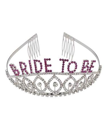 Lux Accessories Silver Wedding Bride to Be Tiara Headpiece - Bridal Shower Headband - Buy Online on GoSupps.com