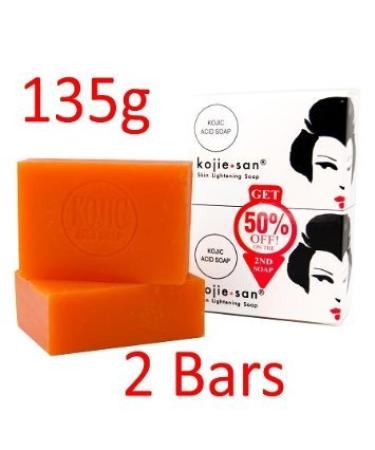 Kojie San Kojie San Kojic Acid 2-Step Skin Lightening Soap 135g Fades age spots freckles and other signs of sun damage