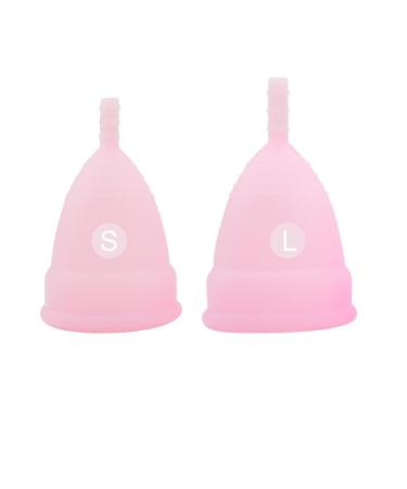 Soft menstrual cup premium design super soft and flexible reusable menstrual cup made of silicone wearing 12 hours small pink