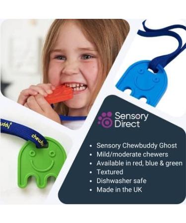 Chewbuddy Sensory Ghost & Lanyard - Fidget Chew Toy for Kids & Adults with Autism, ADHD, Anxiety - Red - Buy Online on GoSupps.com