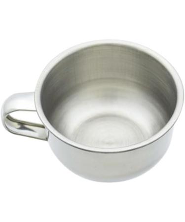 Lasersm Stainless Steel Shaving Soap Bowl - Gripped Foam Cup for Men 3.46x1.97 inches Silver | Perfect Razor Accessory for Smooth Shaves - Buy Online on GoSupps.com