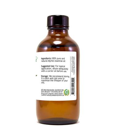Myrtle Essential Oil (Morocco) 4 fl oz (118 ml) Glass Bottle w/Cap 100% Pure Essential Oil GreenHealth - Buy Online on GoSupps.com