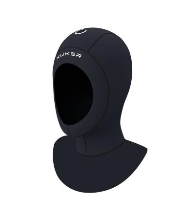 XUKER Neoprene Wetsuit Hood 3/2mm for Men Women, Diving Cap Surfing Thermal Hood for Snorkeling Swimming Canoeing 3mm Black X-Large
