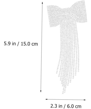 FRCOLOR Wedding Rhinestone Bow Tassel Hair Clip veils for brides rhinestone hair bowknot clip hair bow crystal bow clip veil hair bow luxurious bridesmaid rhinestones Bridal Hair Clip - Buy Online on GoSupps.com