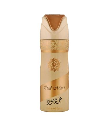 Lattafa Oud Mood Perfumed Deodorant Spray  6.67 Ounce (Unisex)