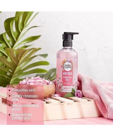 Rose Refreshing Body Wash - Luxurious Detox Shower Gel for Soft Smooth Skin | Paraben-Free & Soap-Free (300 ml - Buy Online on GoSupps.com