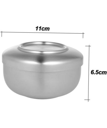 Beavorty 2-Pack Razor Soap Peel with Lid & Shaving Brush Holder | Premium Shaving Soap Bowl | Silver 11x11x6.5 cm - Ideal for Smooth Shaving - Buy Online on GoSupps.com