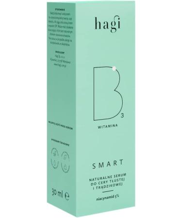  HAGI Hagi Smart B Face Serum with Niacinamide and Salicylic Acid | Skin Exfoliation and Adjustment | Night | Vitamin B3 | 30ml - Buy Online on GoSupps.com