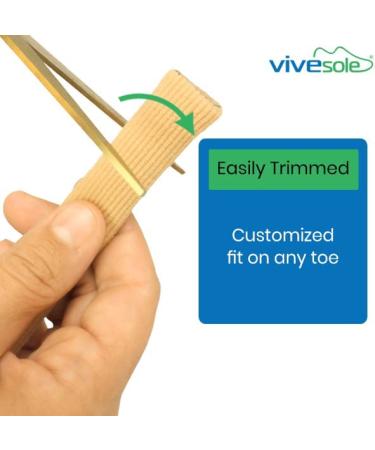 ViveSole Toe Sleeve Protector Tubes with Gel Lining - 6 Pack for Bunion, Hammer Toe, Callus Corn, Blister - Large Size - Buy Online on GoSupps.com